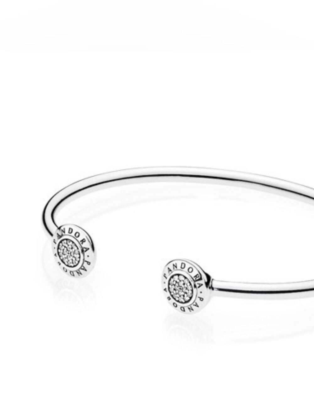 Pandora Pavé Signature Open Bangle | Sterling Silver